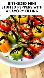 Bite-Sized Mini Stuffed Peppers With a Savory Filling