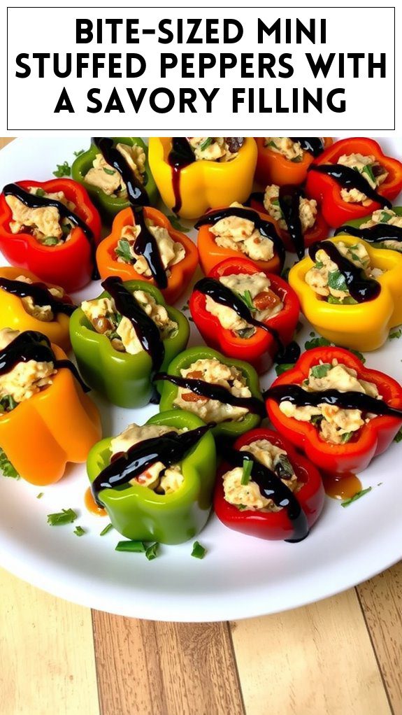 Bite-Sized Mini Stuffed Peppers With a Savory Filling