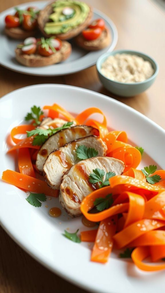 carrot ribbon salad pairings