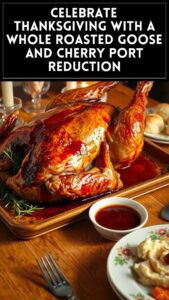 Celebrate Thanksgiving With a Whole Roasted Goose and Cherry Port Reduction