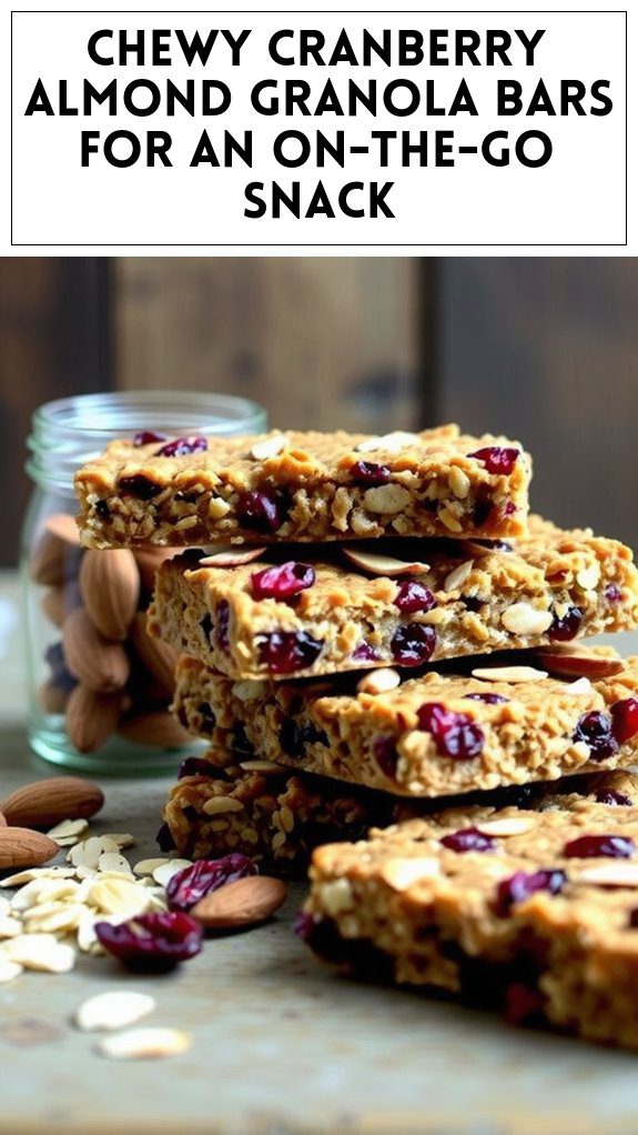 Chewy Cranberry Almond Granola Bars for an On-the-Go Snack