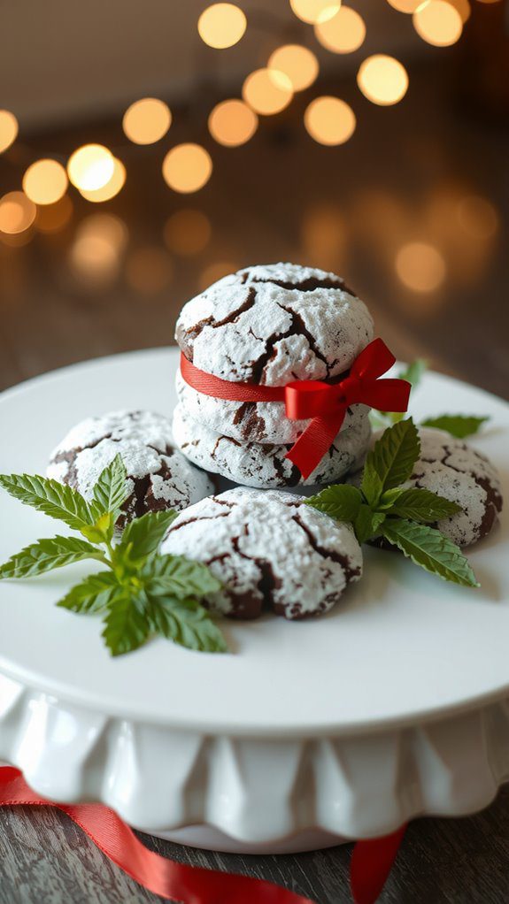 chocolate cookies beautiful presentation