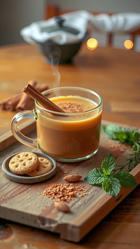 cinnamon chai tea presentation