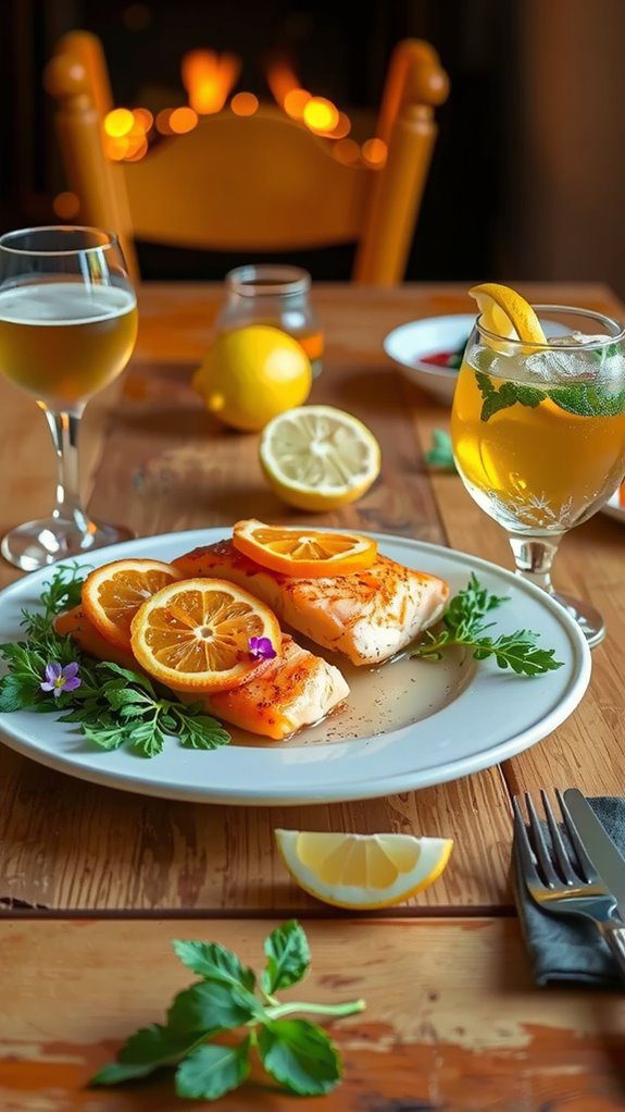 citrus salmon drink pairings