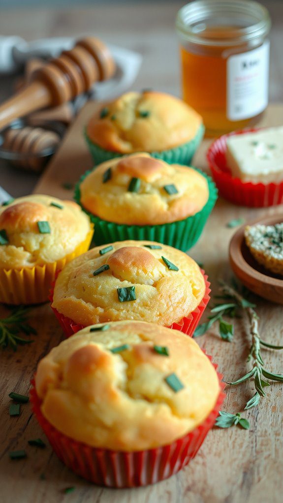 colorful inviting muffin presentation