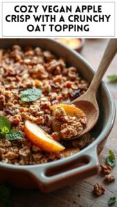 Cozy Vegan Apple Crisp With a Crunchy Oat Topping
