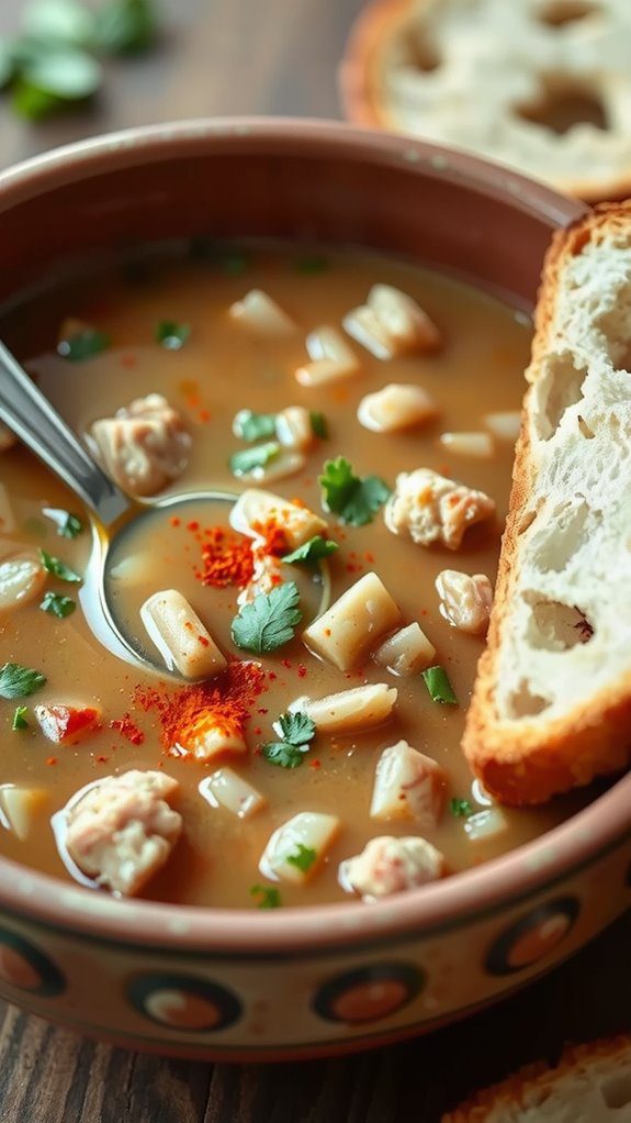 cozy serving with garnishes
