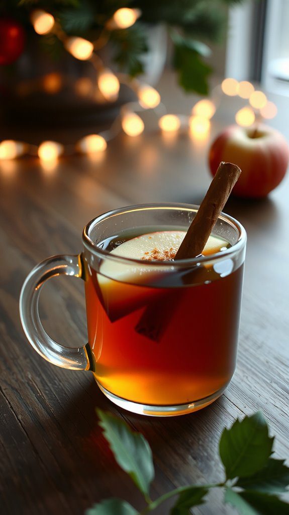cozy spiced apple cider presentation