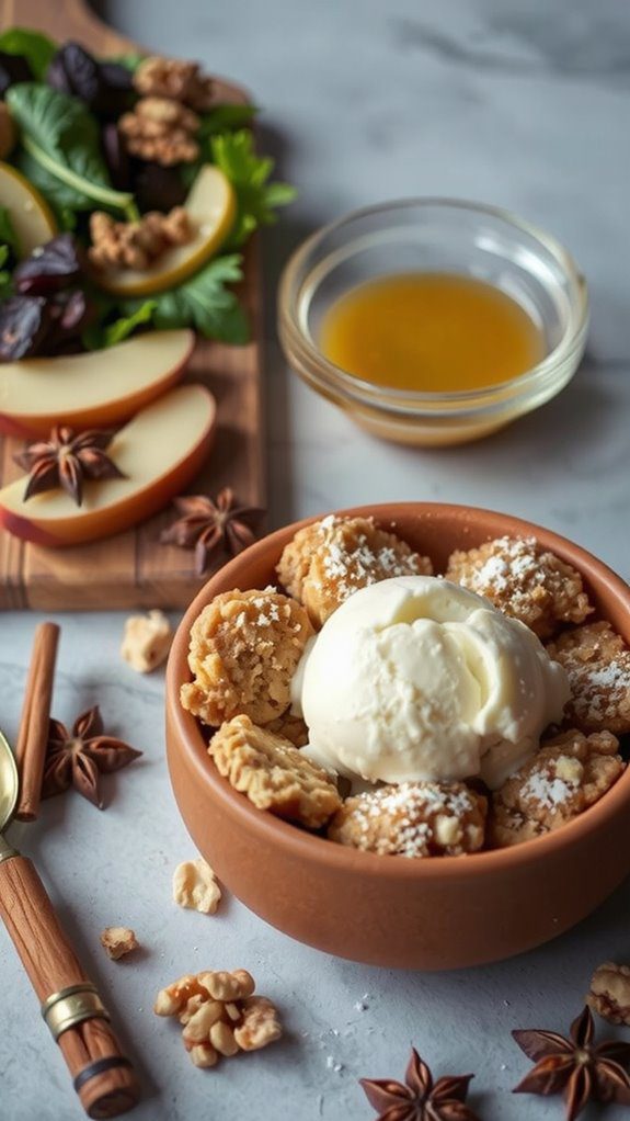 cozy vegan apple crisp pairings