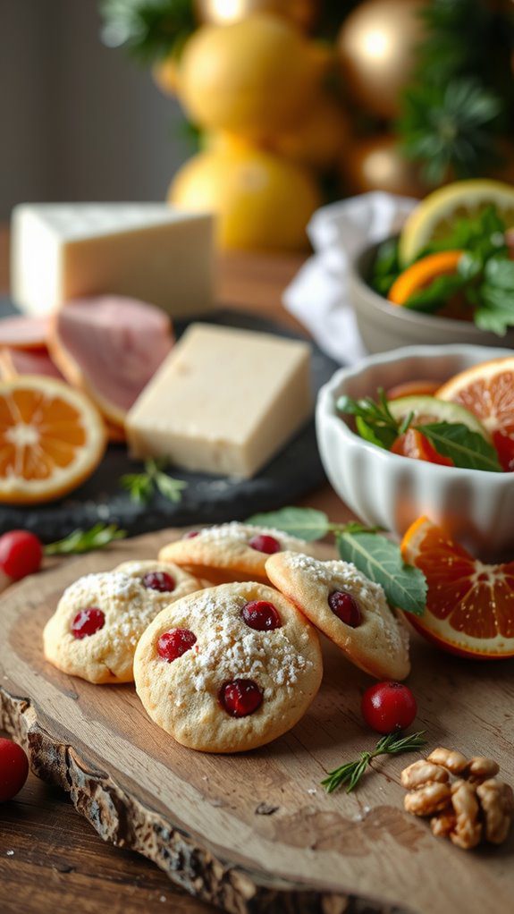 cranberry cookies holiday pairing