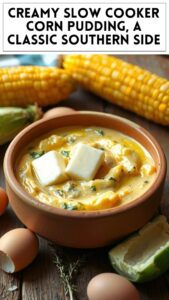 Creamy Slow Cooker Corn Pudding, a Classic Southern Side
