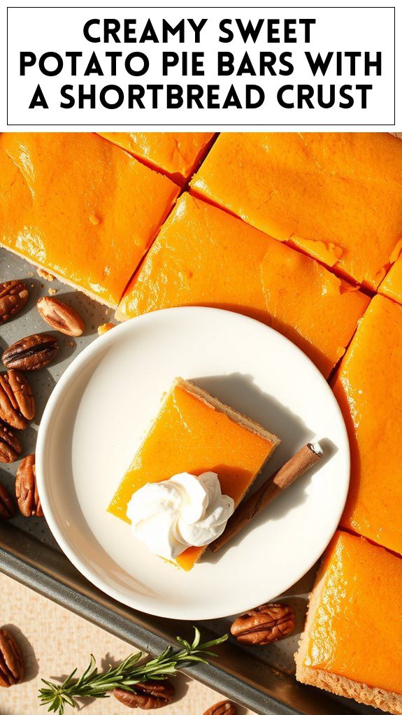 Creamy Sweet Potato Pie Bars With a Shortbread Crust