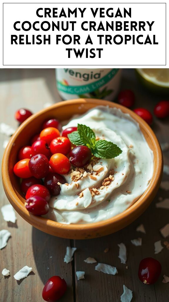 Creamy Vegan Coconut Cranberry Relish for a Tropical Twist