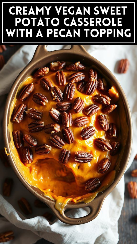 Creamy Vegan Sweet Potato Casserole With a Pecan Topping