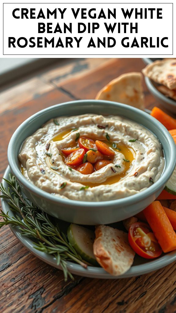 Creamy Vegan White Bean Dip With Rosemary and Garlic