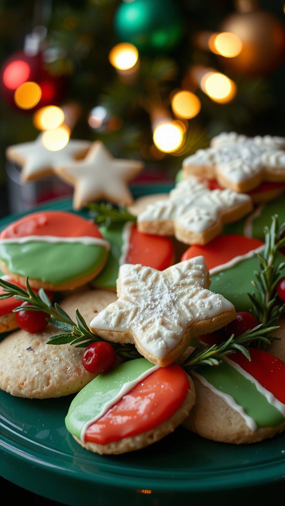creative festive cookie display