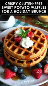 Crispy Gluten-Free Sweet Potato Waffles for a Holiday Brunch