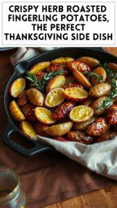 Crispy Herb Roasted Fingerling Potatoes, the Perfect Thanksgiving Side Dish