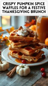 Crispy Pumpkin Spice Waffles for a Festive Thanksgiving Brunch