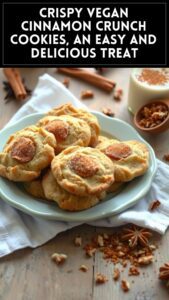 Crispy Vegan Cinnamon Crunch Cookies, an Easy and Delicious Treat