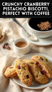 Crunchy Cranberry Pistachio Biscotti, Perfect With Coffee