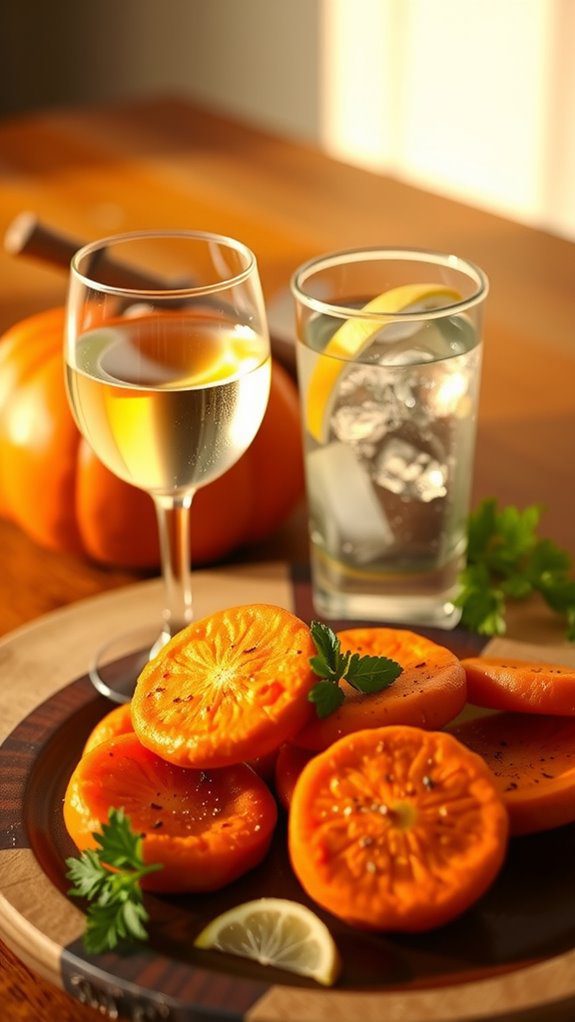cumin spiced carrot coin pairings