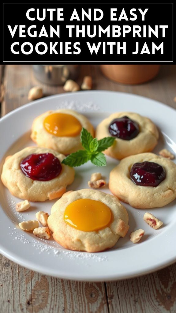Cute and Easy Vegan Thumbprint Cookies With Jam
