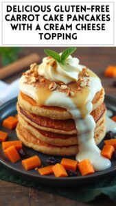 Delicious Gluten-Free Carrot Cake Pancakes With a Cream Cheese Topping