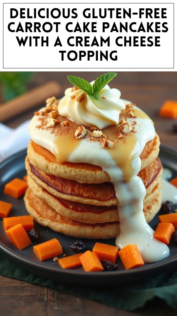 Delicious Gluten-Free Carrot Cake Pancakes With a Cream Cheese Topping
