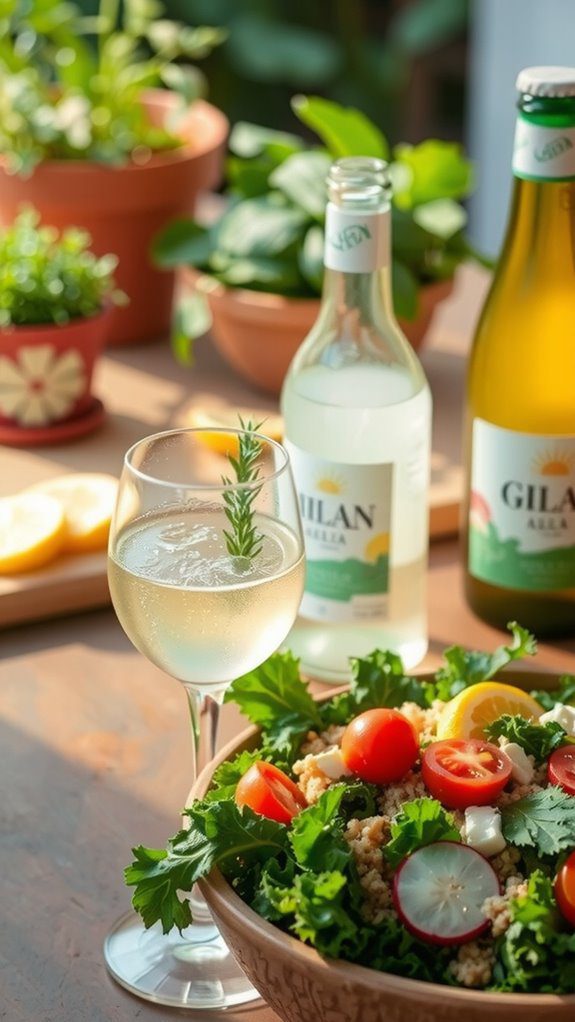 drink pairings for salad