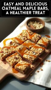 Easy and Delicious Oatmeal Maple Bars, a Healthier Treat