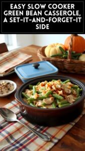 Easy Slow Cooker Green Bean Casserole, a Set-it-and-Forget-it Side