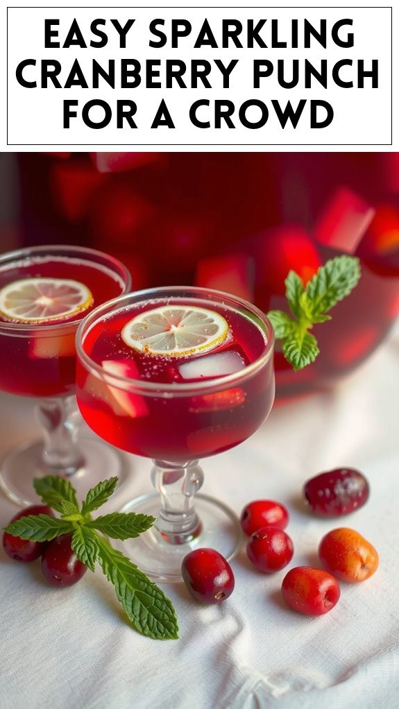 Easy Sparkling Cranberry Punch for a Crowd