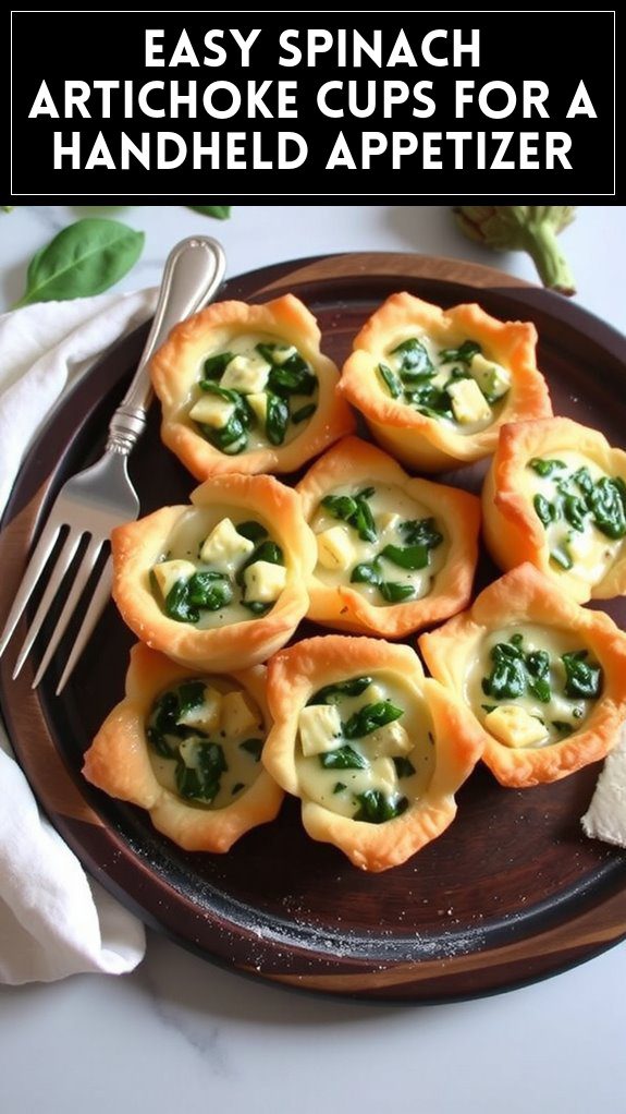 Easy Spinach Artichoke Cups for a Handheld Appetizer