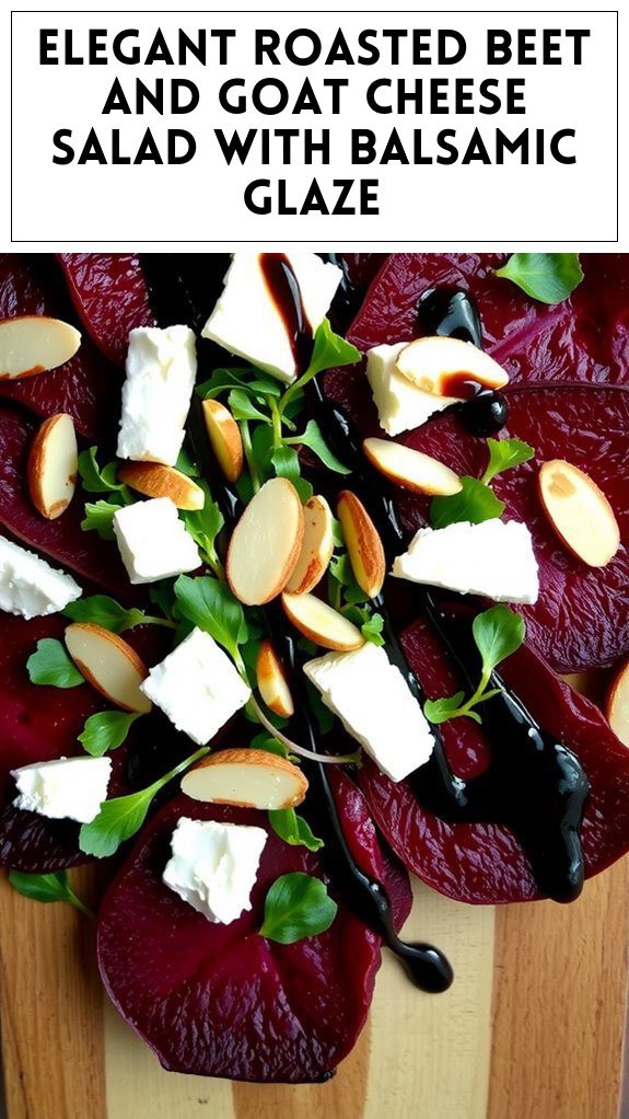 Elegant Roasted Beet and Goat Cheese Salad With Balsamic Glaze