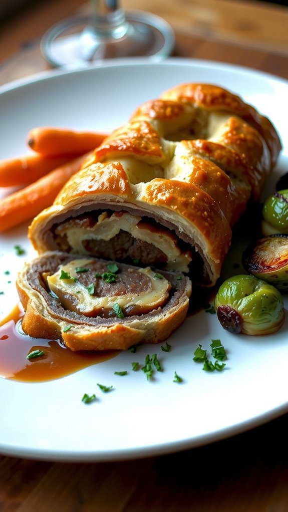 elegant beef wellington presentation