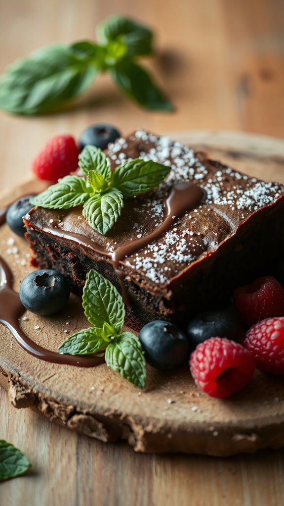 elegant brownie presentation tips
