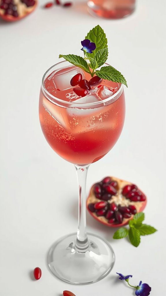 elegant colorful garnished spritzer
