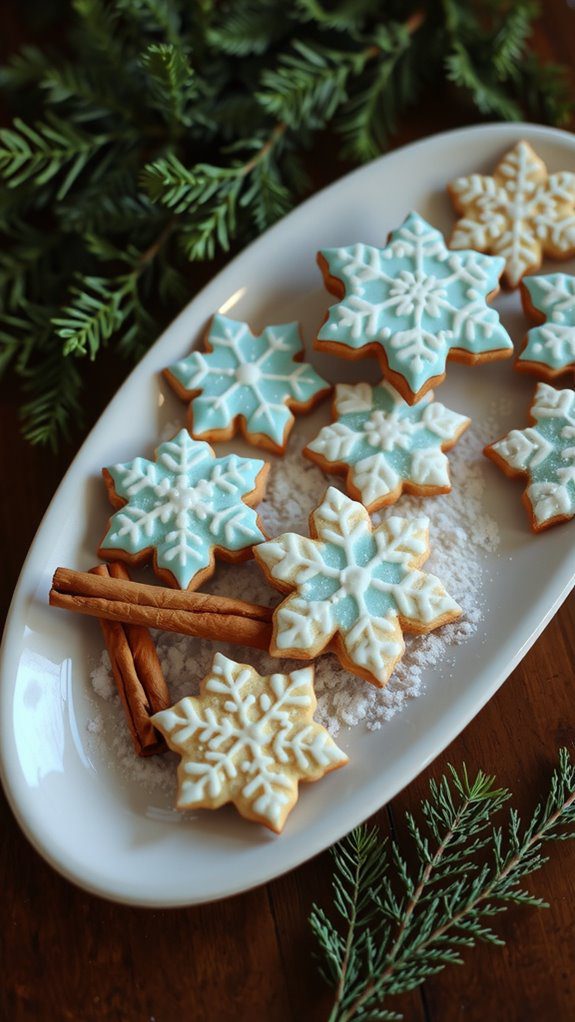 elegant festive cookie display