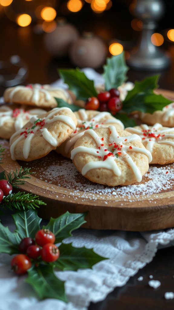 elegant festive cookie presentation