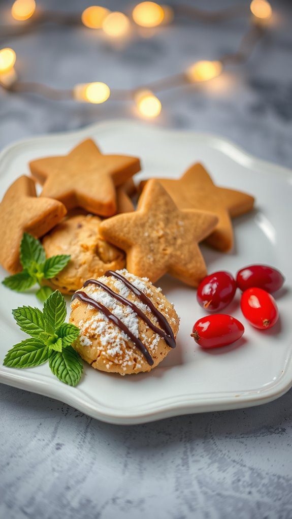 elegant festive cookie presentation