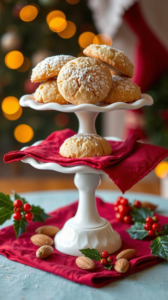 elegant festive cookie presentation