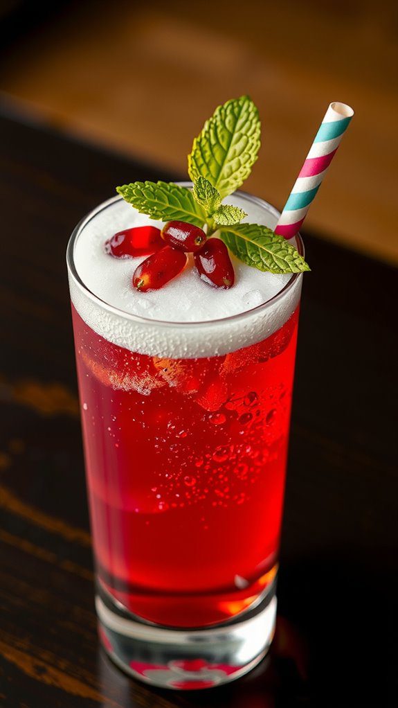 elegant glassware and garnishes