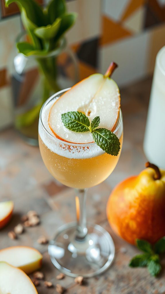 elegant glassware and garnishes