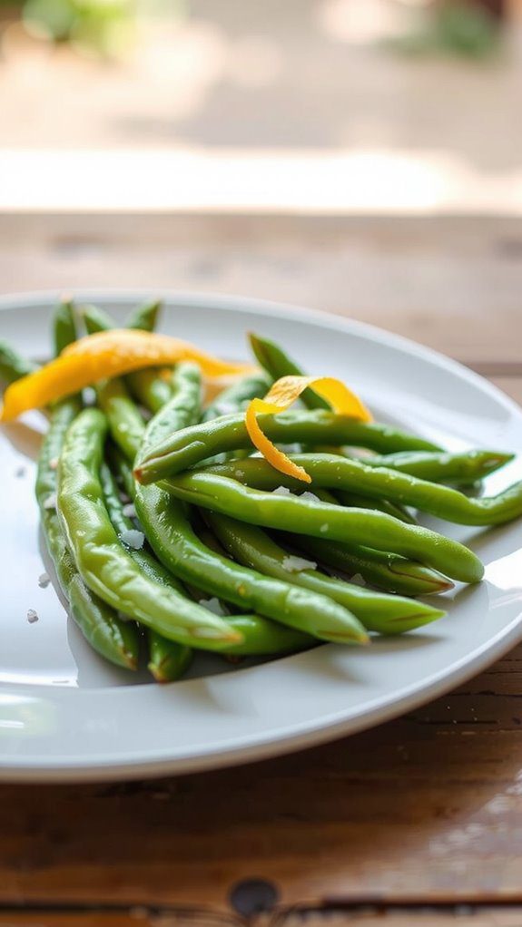 elegant green bean presentation