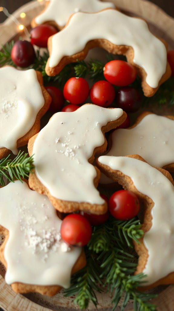 elegant holiday cookie presentation