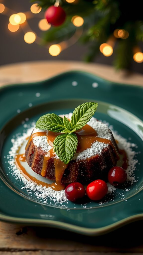 elegant holiday dessert presentation