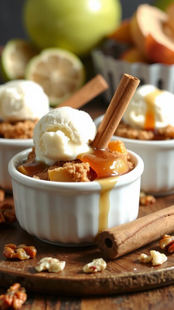 elegant individual dessert presentation