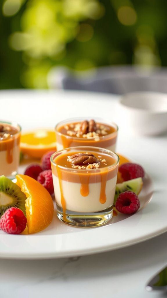 elegant layered dessert presentation