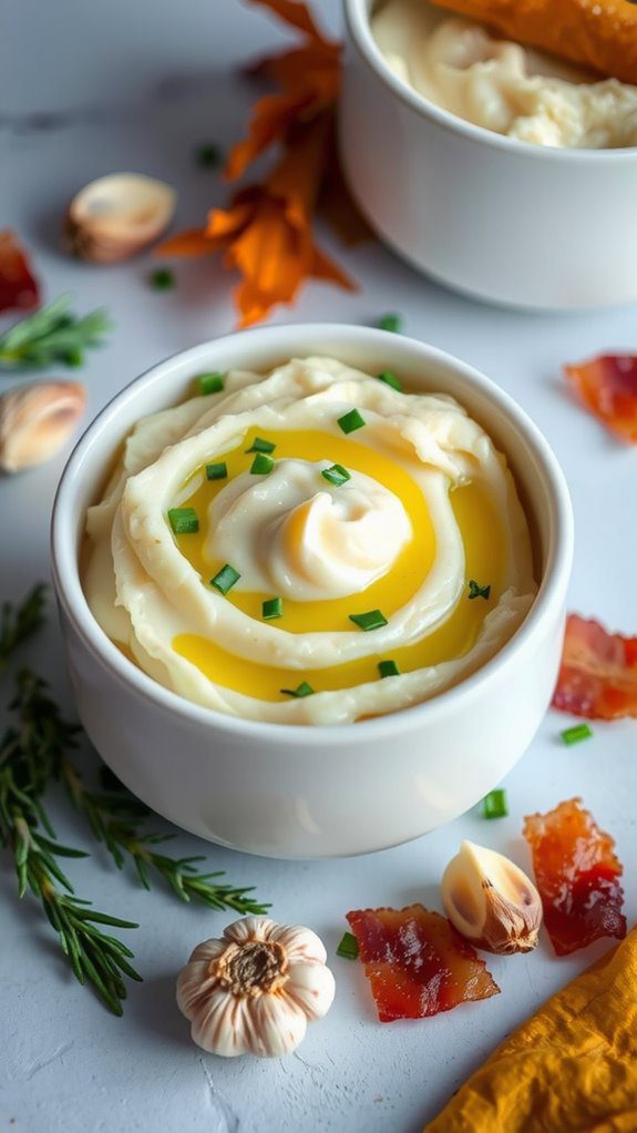 elegant mashed potato presentation